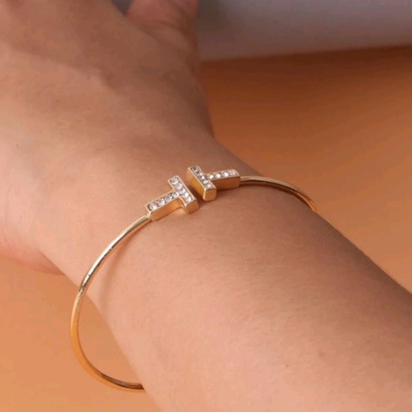 T Bangle Bracelet - Picture 2 of 2